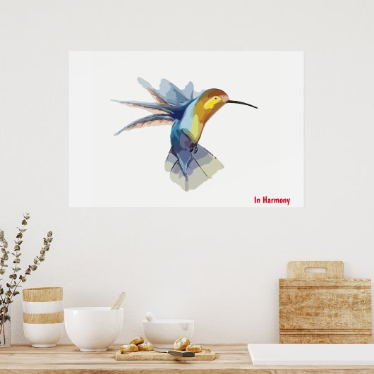 Poster d'oiseaux de Humming (Cuisine)