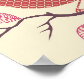 Poster d'oiseaux et de fleurs (Coin)