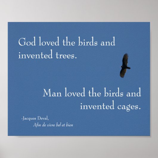 Poster d'oiseaux Jacques Deval (Devant)