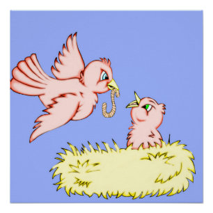 Poster d'oiseaux précoces