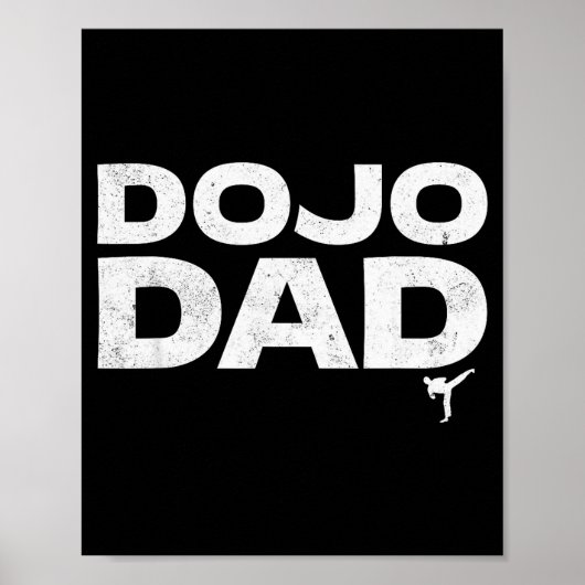Poster Dojo Dad Martial Arts Funny Father's Day Gift For (Devant)