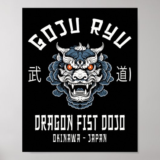 Poster Dojo Dragon Fist Karaté Goju Ryu (Devant)