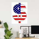 Poster Dollar américain (Bureau à domicile)