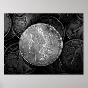 Poster Dollar d'argent Liberty 1887