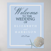 Poster Dollar de sable et Starfish Beach Mariage Bienvenu (Devant)