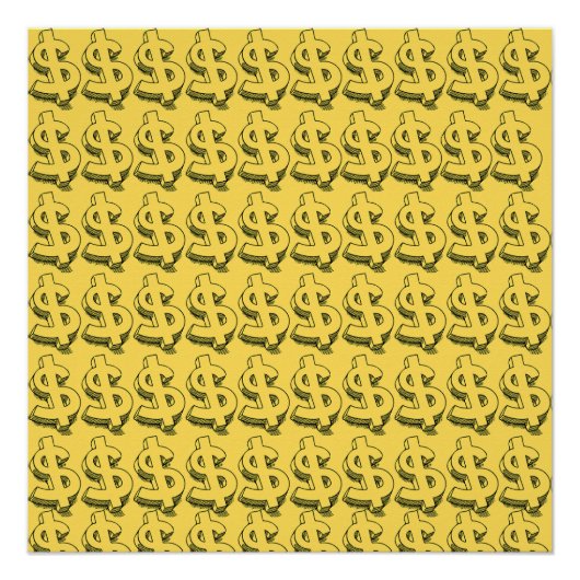 Poster dollar or (Devant)