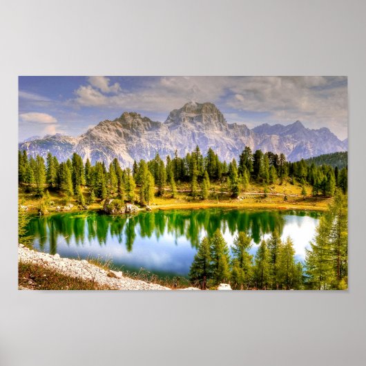 Poster Dolomite Mountains Italie Magnifique Paysage (Devant)