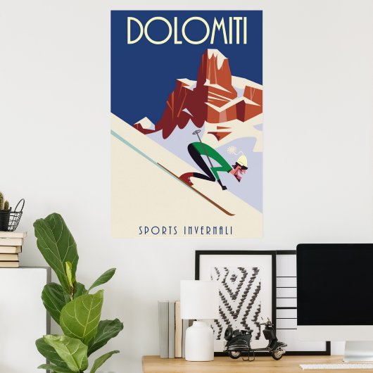 Poster Dolomites (Bureau à domicile)