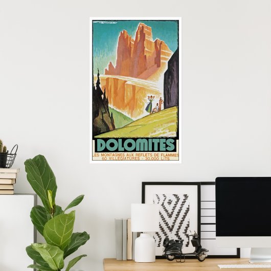 Poster Dolomites (Bureau à domicile)