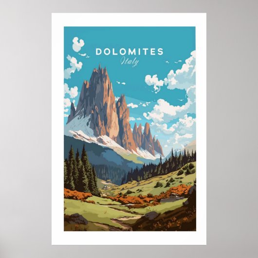 Poster Dolomites (Devant)