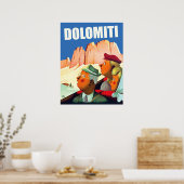 Poster Dolomites Alpes, touristes en tourisme (Cuisine)