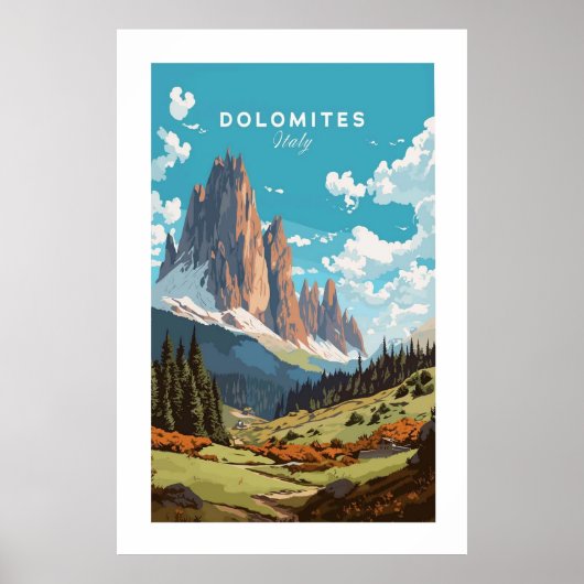 Poster Dolomites Italie (Devant)
