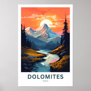 Poster Dolomites Italie Imprimer voyages