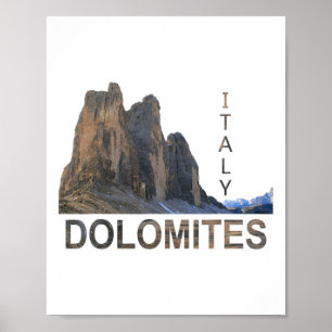 Poster Dolomites italiennes Randonnée Les Alpes