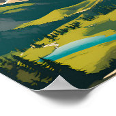 Poster Dolomiti Bellunesi Vintage voyage du parc national (Coin)