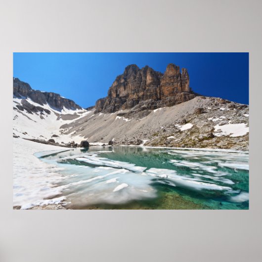 Poster Dolomiti - lac Pisciadu (Devant)