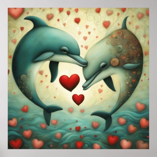 Poster Dolphin Love 2 (Devant)