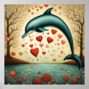Poster Dolphin Love 3