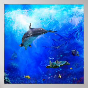 Poster Dolphin World WIND