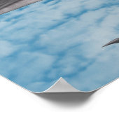 Poster Dolphins Ciel Bleu Nuages Blancs Imaginaire Art (Coin)