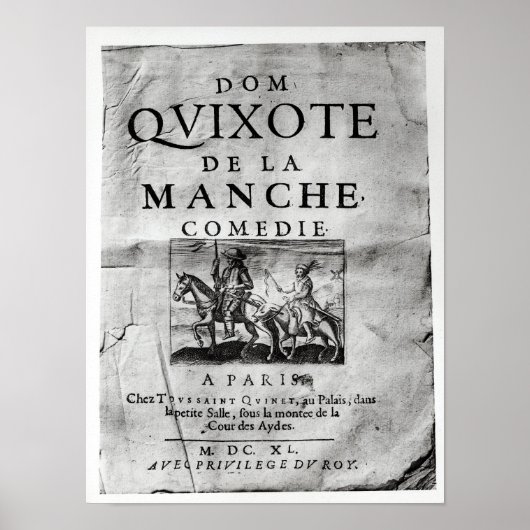 Poster Dom Quixote de La Manche Comedie' (Devant)