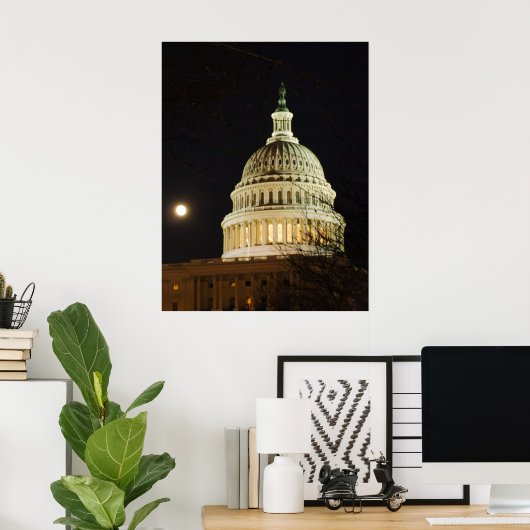 Poster Dôme de la capitale lune (Bureau à domicile)