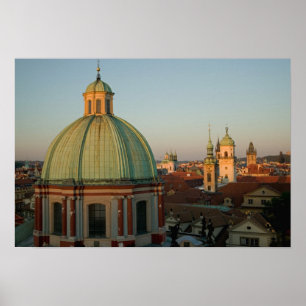 Poster Dôme de l'église Saint-François, Prague, Républiqu