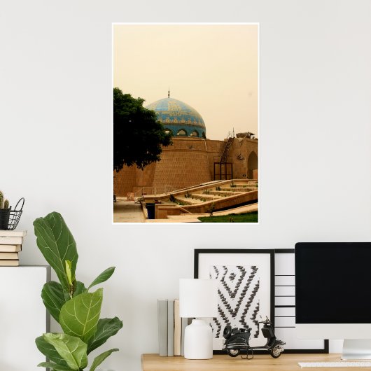 Poster Dôme d'oignon bleu, FOB Union III, Irak (Bureau à domicile)