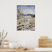 Poster Dôme du Rocher | Place du Mur occidental, Jérusale (Cuisine)