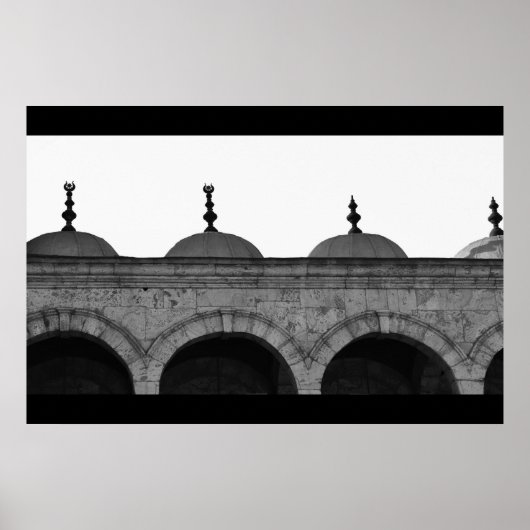 Poster Domes de la Mosquée du Caire B&W (Devant)