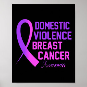 Poster Domestic Violence And Breast Cancer Awareness Mont