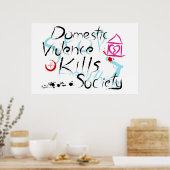 Poster Domestic Violence Kills Society (Cuisine)
