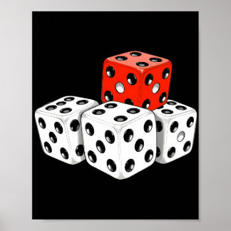 Poster Dominant Red Dice - Thème de jeu stratégique