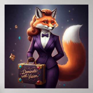 Poster Dominez avec Vision - Femme Fox Power