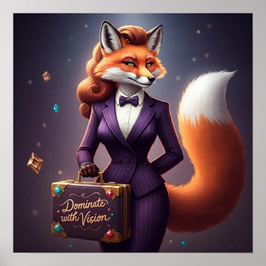 Poster Dominez avec Vision - Femme Fox Power (Devant)