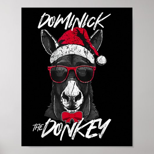 Poster Dominick L'âne Noël drôle (Devant)