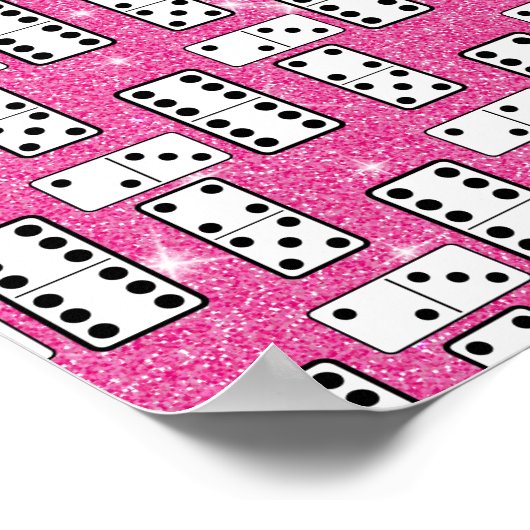 Poster Domino Pièces Dominos Plateau Jeu Parties scintill (Coin)