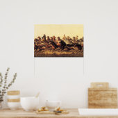 Poster Domptage de chevaux sauvages par James Walker (Cuisine)