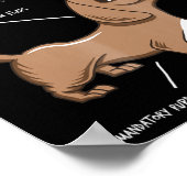 Poster Don de chien | Anatomie Dachshund Funny Weiner (Coin)
