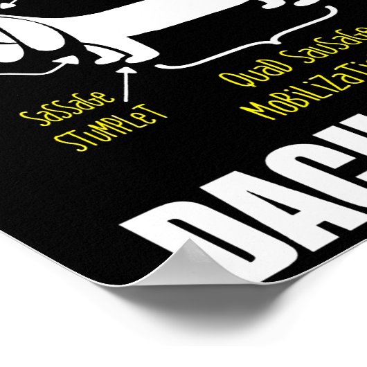 Poster Don de chien | Anatomie De Dachshund (Coin)