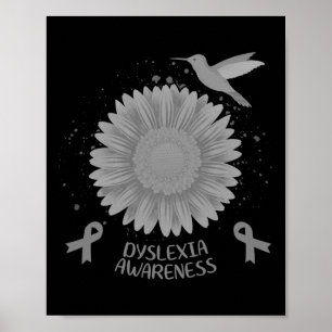 Poster Don de colibri de tournesol de sensibilisation