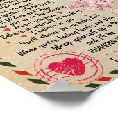 Poster Don de fille | Lettre À Ma Fille De Maman (Coin)