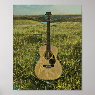 Poster Don de guitare acoustique