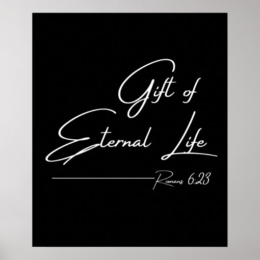 Poster Don de la vie éternelle - Romains 6:23 (Devant)