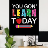 Poster Don de l'enseignant que vous voulez apprendre aujo (Bureau à domicile)