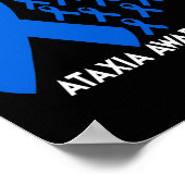 Poster Don de ruban bleu de sensibilisation (Coin)