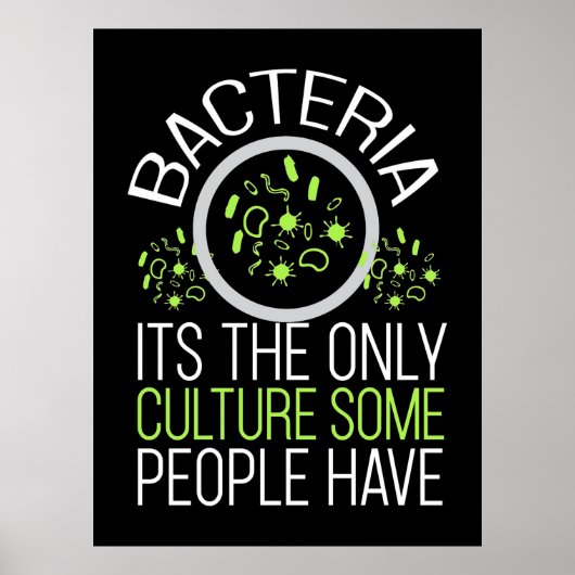 Poster Don de scientifique | Bactéries C'Est La Seule Cul (Devant)