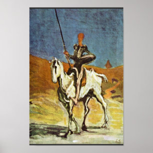 Poster Don don Quichotte et Sancho Panza par Daumier