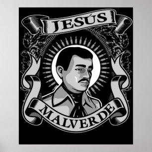 Poster Don Jesus Malverde Héros mexicain Jesus Malverde