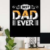 Poster Don père | Meilleur papa (Bureau à domicile)